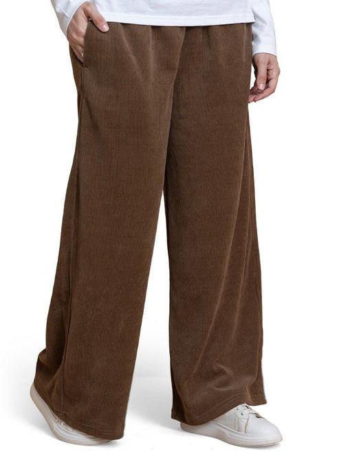 Brown Velvet Wide Leg (W) - Khotwh